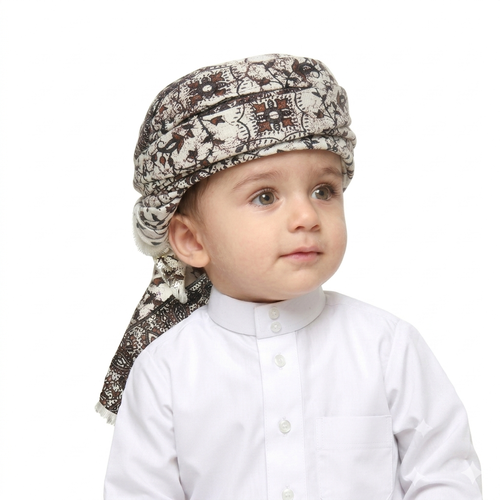 عمامة أطفال (حمدانية ) - شال سكري مشجر