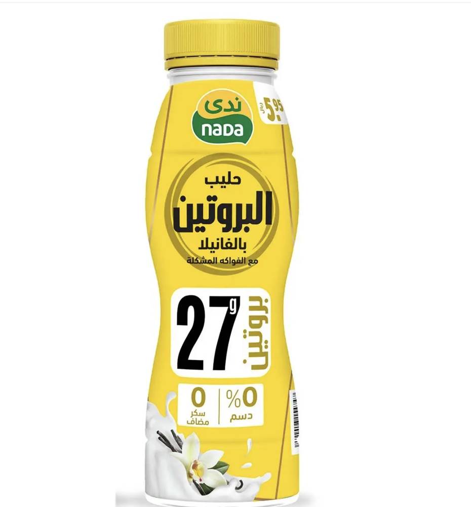 حليب بروتين بالفانيلا مع الفواكه المشكله ندى 320م