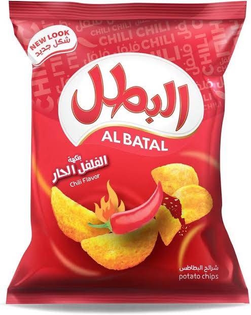 البطل رقائق البطاطس بالفلفل الحار gm 110