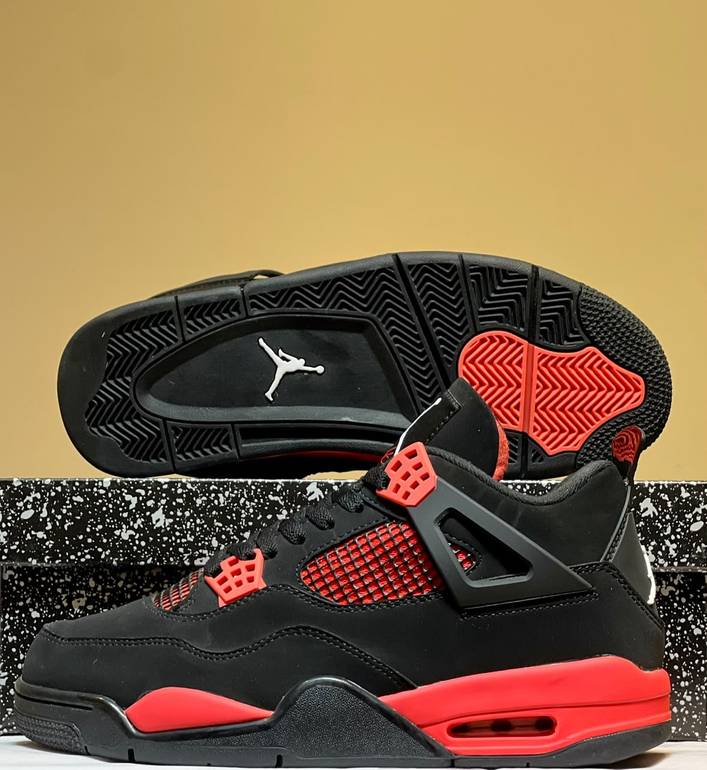 Women Nike Air Jorden 4 Retro - Red Thunder