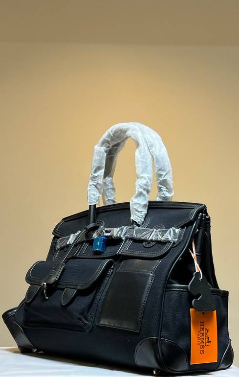 canvas and leather Hermès Cargo Birkin 35 bag