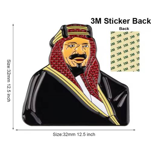ملصق معدني للملك عبدالعزيز