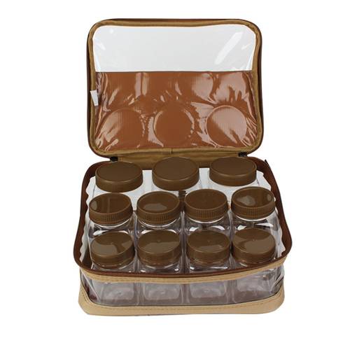 Safari spices bag 11 boxes several sizes sand color CB018