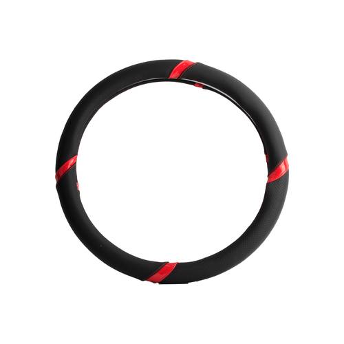 MOB Steering wheel cover leather black 