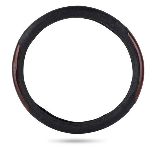 Steering wheel cover wood for car,black