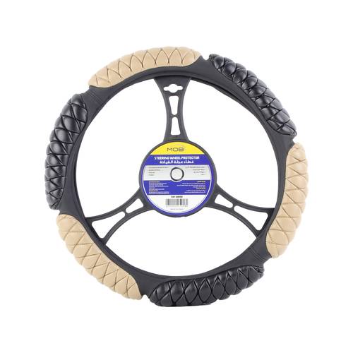 Weel steering covers black-beige SW-44008
