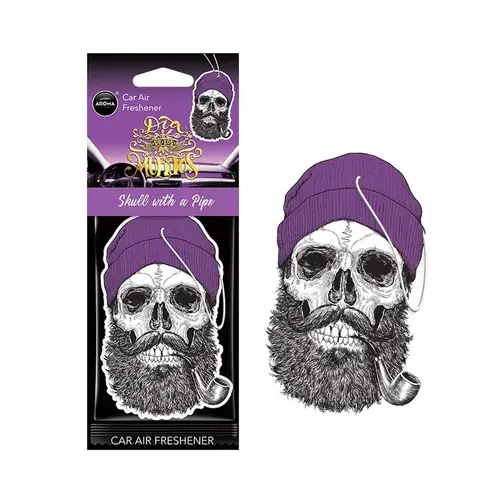 Aroma Car, Car Air Freshener Cellulose Skull With A Pipe, Coastal Surf