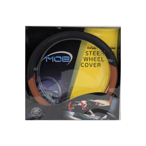 MOB Steering Wheel Cover Black/Brown