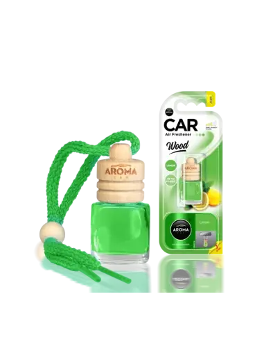 Aroma Car _ Wood Lemon  Hanging Jar Air Freshener, 6ml