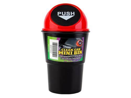 Trash can for car & office red