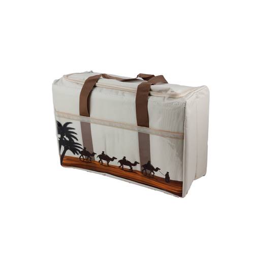 Classic coffee and tea  thermos bag, fabric,  white color – size  30 × 21 × 46 cm