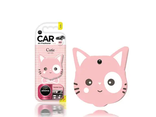 Aroma Cat Face Car Polymer Bubble Gum Air Freshener