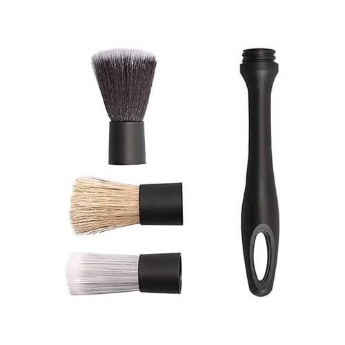 Car Exterior and Interior Detail Brush Boar Hair Bristle Brushes for Car Cleaning, Auto Detail Tools Dashboard Cleaning Brush
