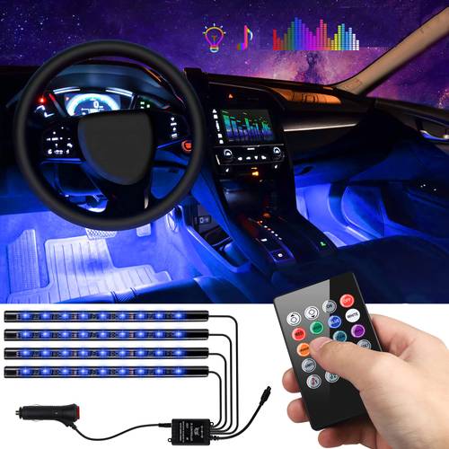 Car Interior Atmosphere Multi-Color 4 Pieces Glow Lights