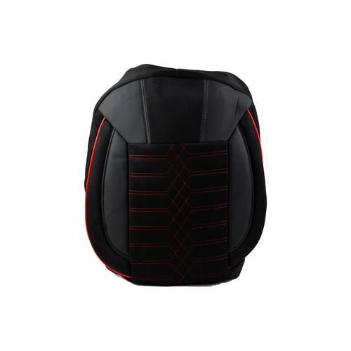 OSCAR Seat Cover Set SC-2004 in Black with Red Line
