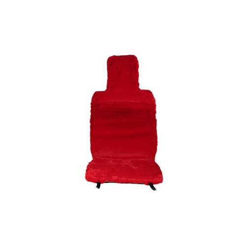 MOB Universal Artificial Sheepskin Wool Fur Seat Cover, Red