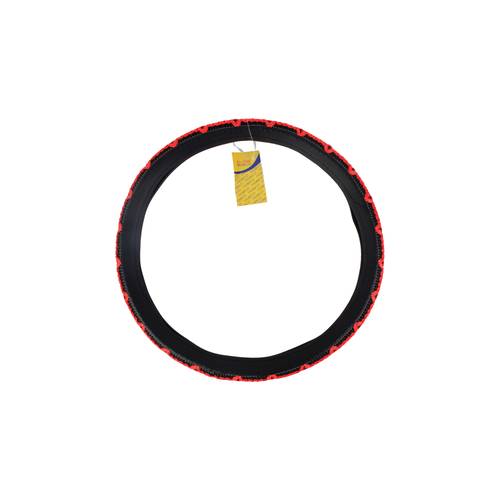 Weel steering covers black and red color
