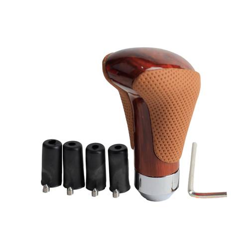Gear KNOB for Cars Brown KNOB with brown Leather Coat 