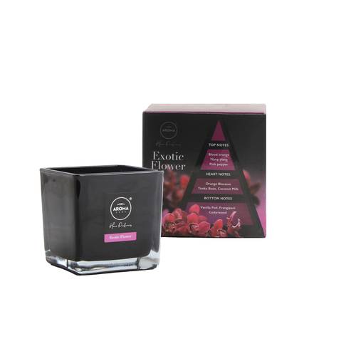 Aroma Home Black Series Exotic Flower Scented Candle 