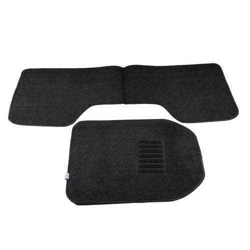MOB Carpet floor mattress set for small car , 3 pieces, black color