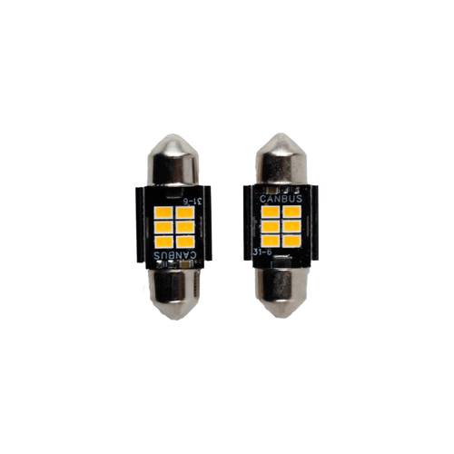Elite 31mm Cream LED Car Roof Light Set