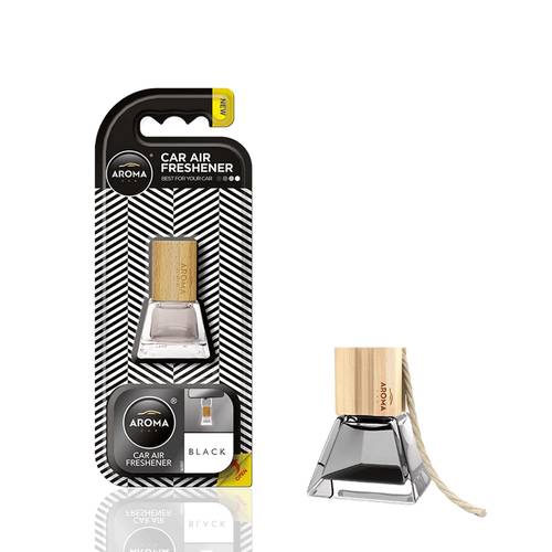 Aroma Prestige Wood jar black card 92529