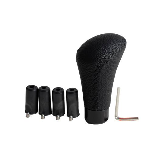 Leather Car Shifting Head Type R Alloy Most Car Gear Shift Lever Knob Shifter Stick Handle Heads Fit Most Transmission Manual Vehicle Black