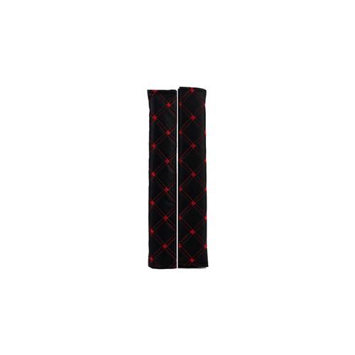 2 Pack Seatbelt Shoulder and Neck Pads for All Cars and Backpacks Red and Black