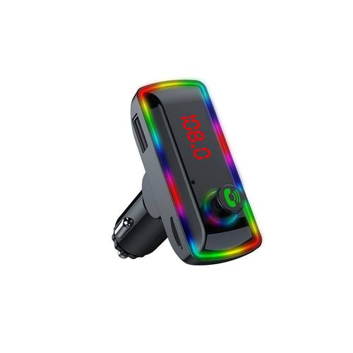 F12 Car FM Transmitter Colorful Breathing Atmosphere Lamp MP3 Player Charger