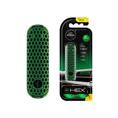 Aroma Car Hex Lemon Polymer Air Freshener