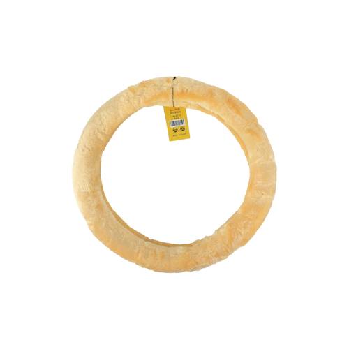Steering wheel cover fur beige color