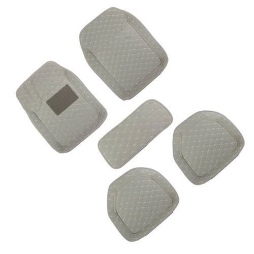 Diamond Floor Mattress Leather 5 Pieces gray CM-111