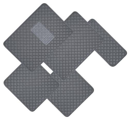 Diamond Floor Mattress Leather 5 Pieces, Gray