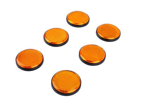 Adhesive reflectors 6pcs,Orange