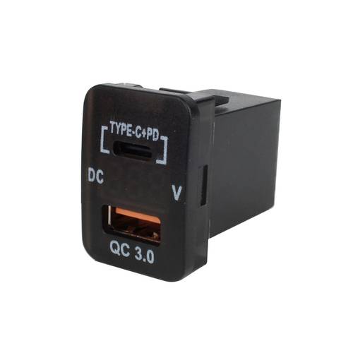 Splitter with USB port + TYPE C . port