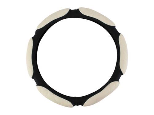 Steering wheel cover for car black and Beige color,mob brand