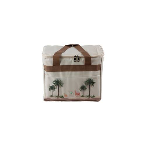 Classic coffee and tea  thermos bag, fabric,  white color – size  30 × 20 × 36 cm