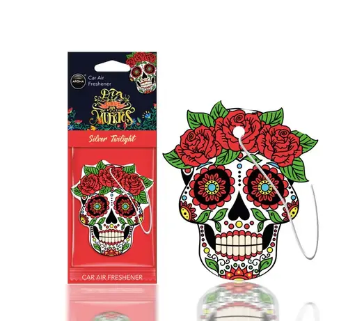 Aroma Car, Car Air Freshener Cellulose Silver Tattoo
