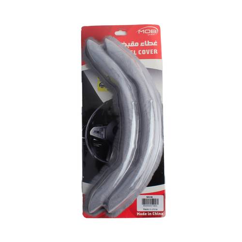 fur fur steering wheel decor grey color