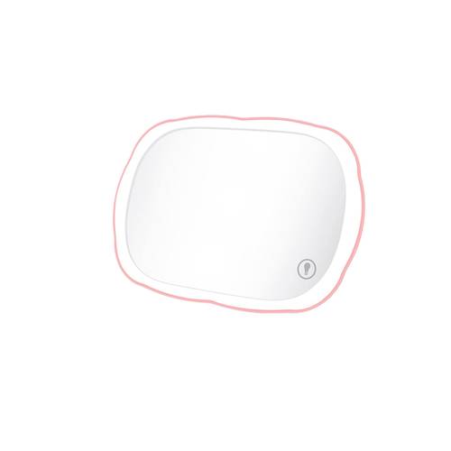 Car Sun Visor Mirror with LED Lights Make-Up, Sun-shading Cosmetic Mirror, Adjustable Vanity Mirror Clip on Automobile Touch Screen Make Up Mirror