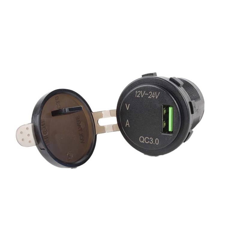 منفذ USB دائري شحن سريع  + قارئ  