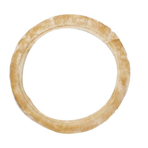 Beige steering wheel cover