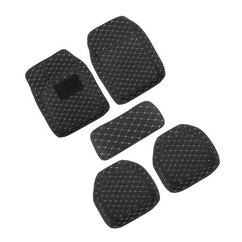 Diamond Floor Mattress Leather 5 Pieces black-beige CM-111