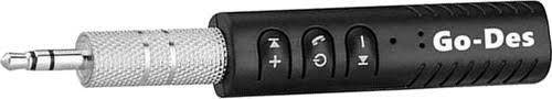 Go-Des Wireless Standard Bluetooth Receiver 3.5mm Output - Black