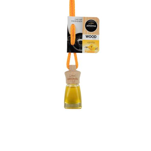 Aroma Car Wood Mini Vanilla Car Hanging Jar Air Freshener