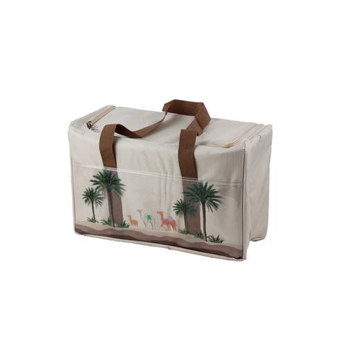 Classic coffee and tea  thermos bag, fabric,  white color – size  30 × 21 × 46 cm