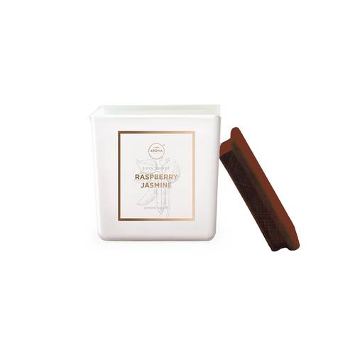 Aroma Home Square Soya Raspberry Jasmine Scented Candle