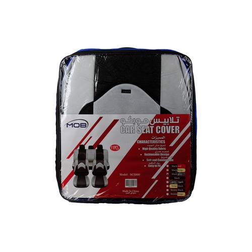 MOB SC5000 11-Piece Seat Cover Set in Black + Gray