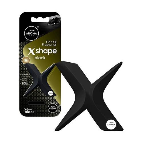 Aroma Car _ Polymer X-Shape Car Fragrance Black