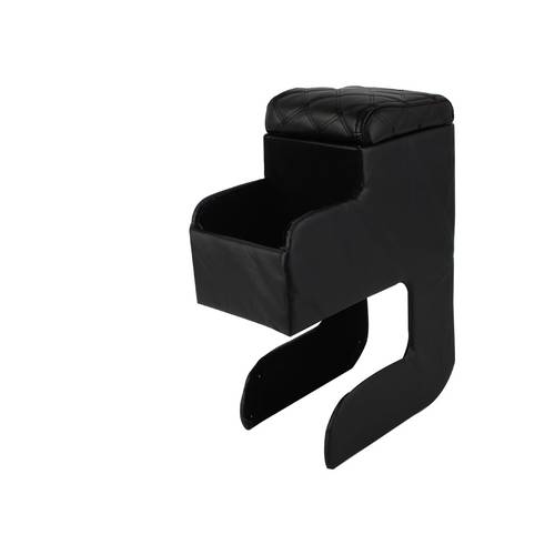 Side MOB armrest with storage box for the car, black color